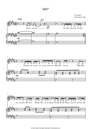 Sheet music, chords Allj - 360º