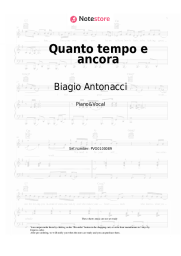 Sheet music, chords Biagio Antonacci - Quanto tempo e ancora