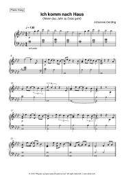 Sheet music, chords Johannes Oerding - Ich komm nach Haus (Wenn das Jahr zu Ende geht)