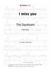 Sheet music, chords The Daydream - I miss you