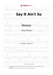 Sheet music, chords Weezer - Say It Ain't So