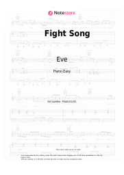 Sheet music, chords Eve - Fight Song
