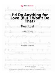 Sheet music, chords Meat Loaf - I’d Do Anything for Love (But I Won’t Do That)