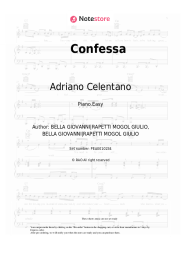Sheet music, chords Adriano Celentano - Confessa