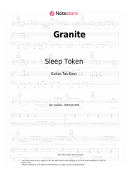 Sheet music, chords Sleep Token - Granite