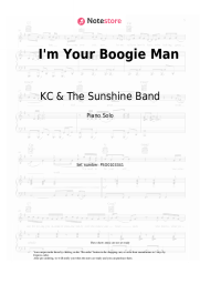 Sheet music, chords KC & The Sunshine Band - I'm Your Boogie Man