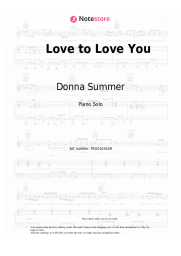 Sheet music, chords Donna Summer - Love to Love You
