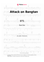 Sheet music, chords BTS - Attack on Bangtan