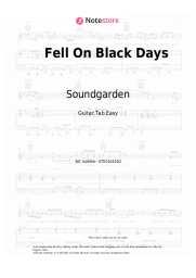 Sheet music, chords Soundgarden - Fell On Black Days