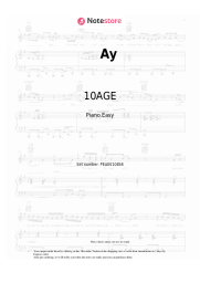 Sheet music, chords 10AGE, Ramil' - Ау
