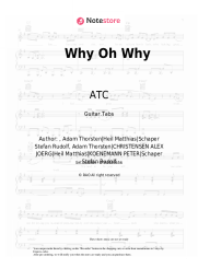 Sheet music, chords ATC - Why Oh Why