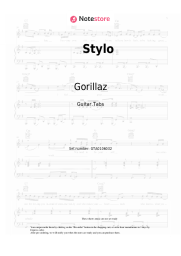 Sheet music, chords Gorillaz, Bobby Womack, Mos Def - Stylo
