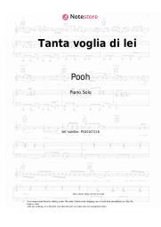 Sheet music, chords Pooh - Tanta voglia di lei