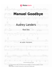 Sheet music, chords Audrey Landers - Manuel Goodbye