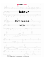 Sheet music, chords Paris Paloma - labour