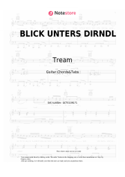 Sheet music, chords Tream - BLICK UNTERS DIRNDL