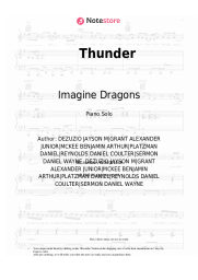 Sheet music, chords Imagine Dragons - Thunder