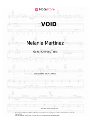 Sheet music, chords Melanie Martinez - VOID