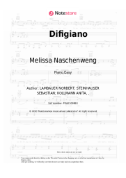 Sheet music, chords Melissa Naschenweng - Difigiano