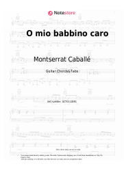Sheet music, chords Montserrat Caballé, Giacomo Puccini - O mio babbino caro
