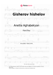 Sheet music, chords Anette Aghabekyan - Gisherov hishelov