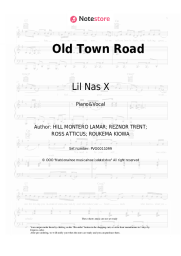 Sheet music, chords Lil Nas X - Old Town Road