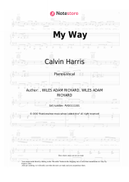 Sheet music, chords Calvin Harris - My Way
