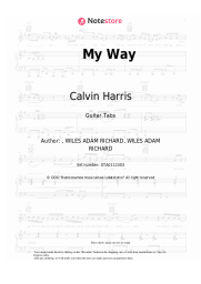 Sheet music, chords Calvin Harris - My Way