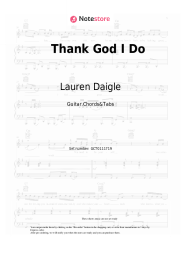 Sheet music, chords Lauren Daigle - Thank God I Do