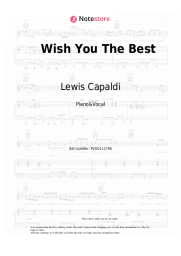 Sheet music, chords Lewis Capaldi - Wish You The Best