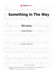 Sheet music, chords Nirvana - Something In The Way