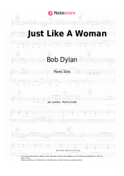 Sheet music, chords Bob Dylan - Just Like A Woman