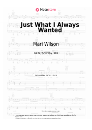 Sheet music, chords Mari Wilson - Just What I Always Wanted