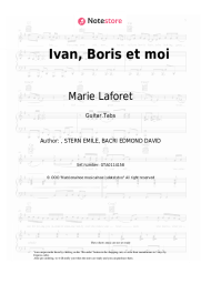 Sheet music, chords Marie Laforet - Ivan, Boris et moi