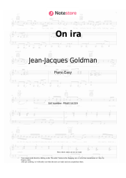 Sheet music, chords Jean-Jacques Goldman - On ira