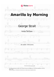 Sheet music, chords George Strait - Amarillo by Morning
