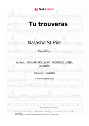 Sheet music, chords Natasha St-Pier - Tu trouveras