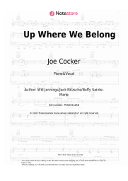 Sheet music, chords Joe Cocker - Up Where We Belong