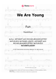 Sheet music, chords Fun, Janelle Monae - We Are Young