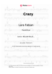 Sheet music, chords Lara Fabian - Crazy
