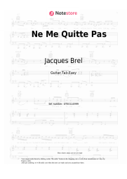 Sheet music, chords Jacques Brel - Ne Me Quitte Pas