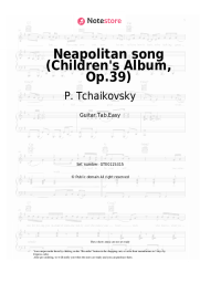 Sheet music, chords P. Tchaikovsky - Neapolitan song (Children's Album, Op.39)
