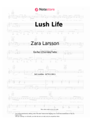 Sheet music, chords Zara Larsson - Lush Life