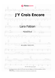 Sheet music, chords Lara Fabian - J'Y Crois Encore