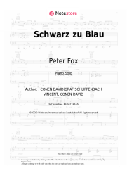 Sheet music, chords Peter Fox - Schwarz zu Blau