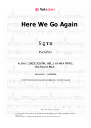 Sheet music, chords Sigma, Louisa - Here We Go Again