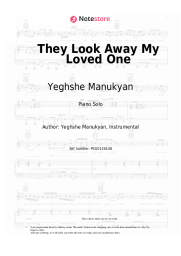Sheet music, chords Yeghshe Manukyan - They Look Away My Loved One