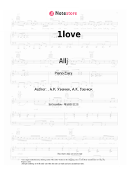 Sheet music, chords Allj - 1love