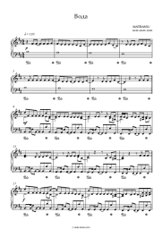 Sheet music, chords MATRANG - Вода