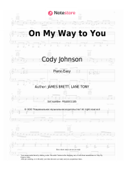 Sheet music, chords Cody Johnson - On My Way to You